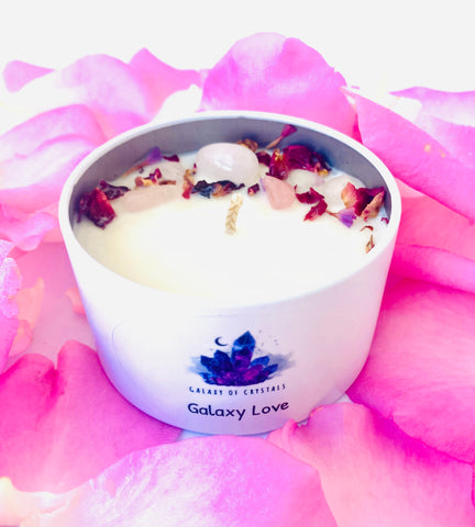 Galaxy Love - Rose Quartz Candle Tin 120 grams